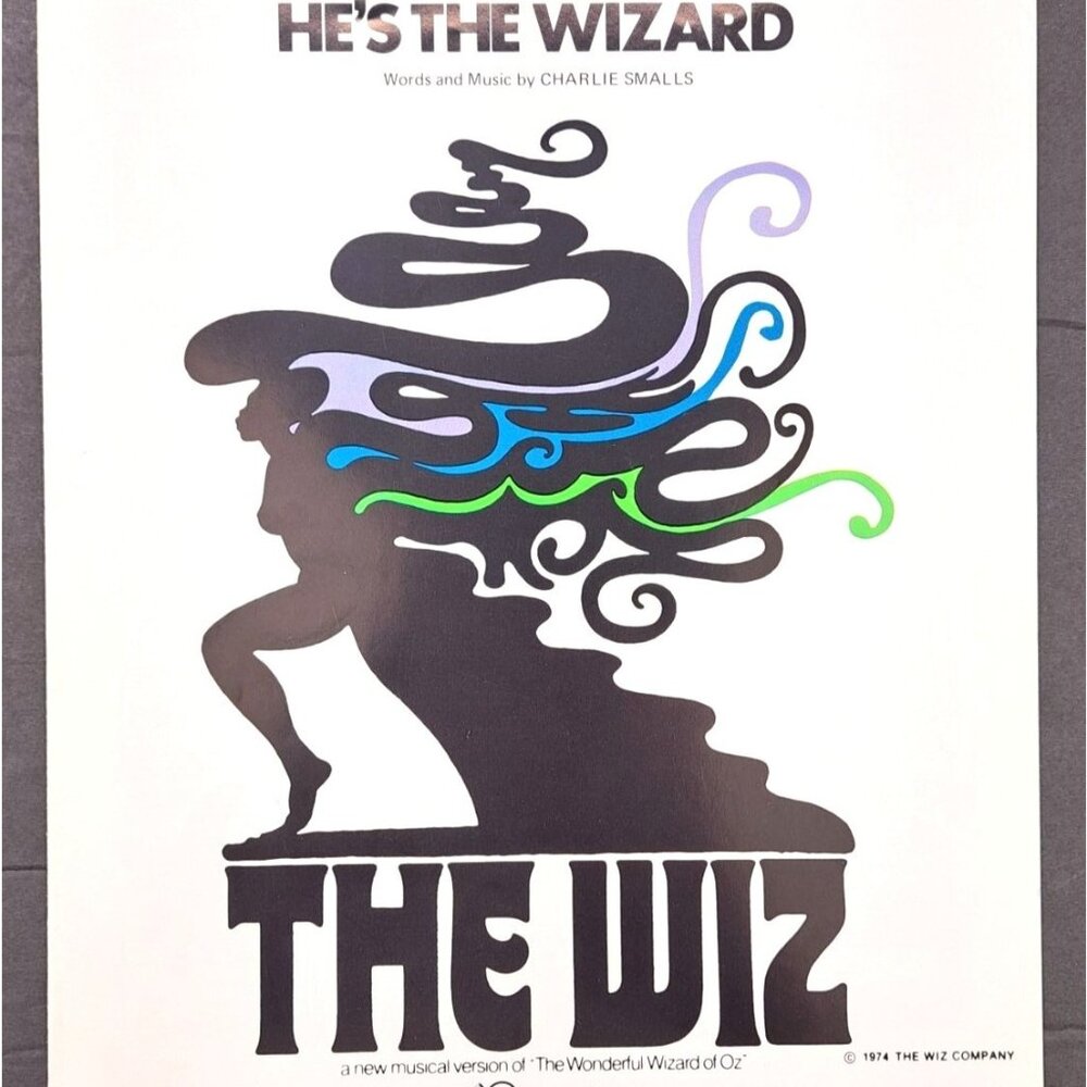 Vintage The Wiz Sheet Music He's The Wizard Charlie Smalls 1974 Broadway Musical